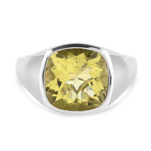 Ouro Verde-Quarz-Ring, 925 Silber platiniert  ca. 6,06 ct image number 0