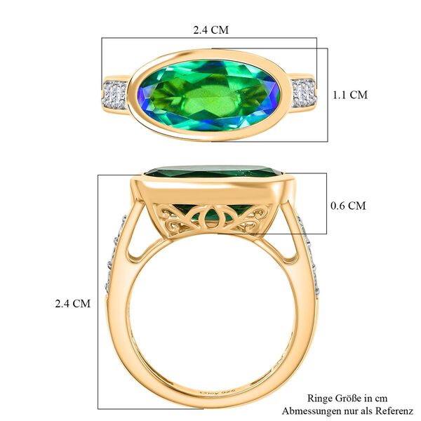 D’Joy Pfau Triplett Quarz und Zirkon Ring - 5,28 ct. image number 7