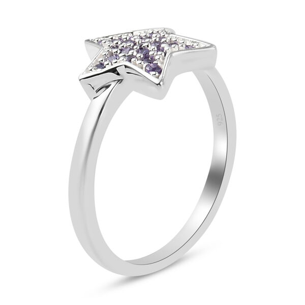 LUSTRO STELLA - Amethyst Zirkonia Stern Ring 925 Silber image number 4