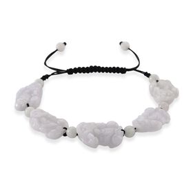 Flexibles, weißes Jade Armband - 80 ct.