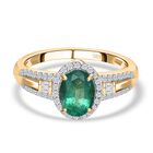 AAA Kagem sambischer Smaragd und Diamant-Ring - 1,38 ct. image number 0