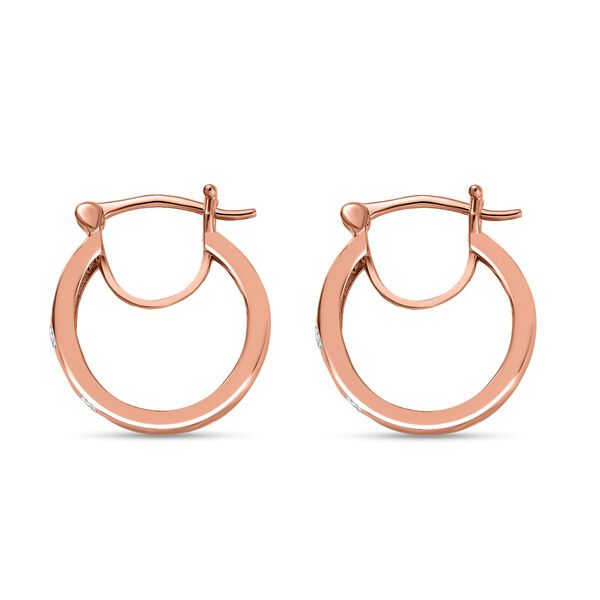 Moissanit Ohrringe, 925 Silber Ros&eacute;gold Vermeil, ca. 0.61 ct image number 5