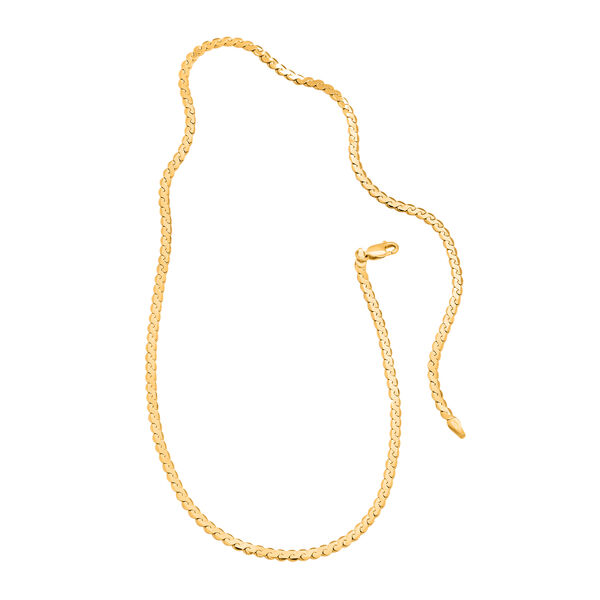 Italienische Halskette, ca. 45 cm, 925 Silber vergoldet ca. 11,25g image number 3