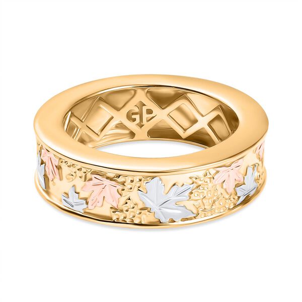 GP Italienische Garten Kollektion - Tricolor Ring 925 Silber Rhodiniert und 750 Gelbgold Vermeil (Größe 17.00) ca. image number 0