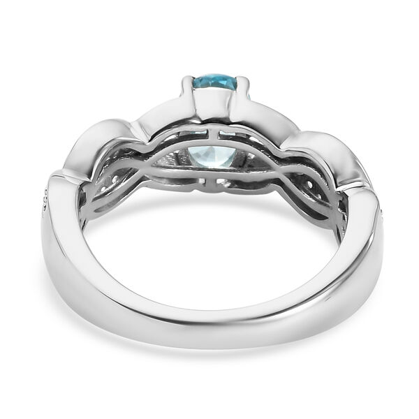 Kambodschanischer, blauer und wei&szlig;er Zirkon-Ring - 1,64 ct. image number 6