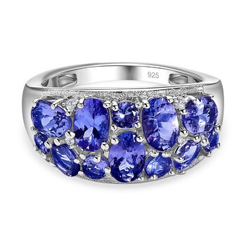 Tansanit und Zirkon Ring - 2,58 ct.