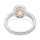 Äthiopischer Opal Solitär Ring 925 Silber Platin-Überzug image number 4