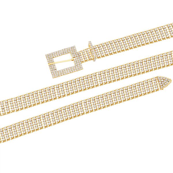 Kristallg&uuml;rtel, L120cm, goldfarben image number 3