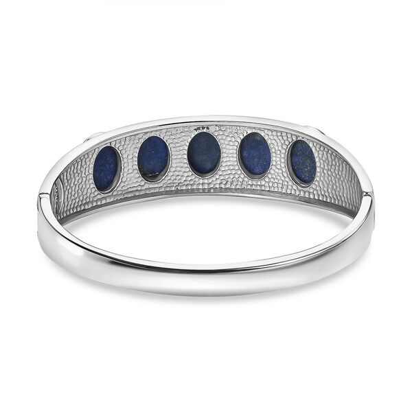 Lapislazuli Armreif ca. 19 cm Edelstahl ca. 39.41 ct image number 5