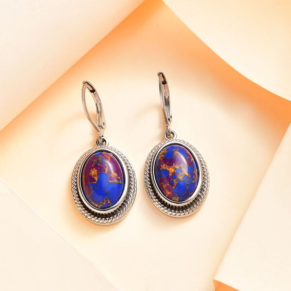 Lila Türkis-Ohrringe image number 2