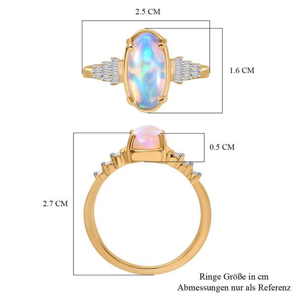 AA Natürlicher, äthiopischer Welo Opal und Diamant Ring - 2,42 ct. image number 8
