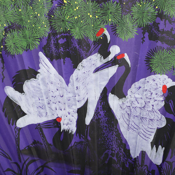 Japanischer Stil gro&szlig;er F&auml;cher aus Holz, Gr&ouml;&szlig;e 160x90 cm, Lila image number 4