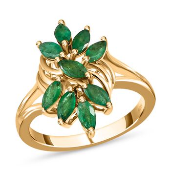 Kagem sambischer Smaragd floraler Ring - 1,24 ct.