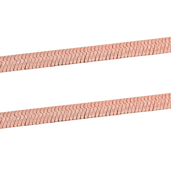 Fischgr&auml;ten-Kette 45cm in 925 Silber ros&eacute;vergoldet image number 4