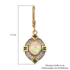 Äthiopischer Opal, Smaragd und Zirkon Ohrhänger in Silber image number 5