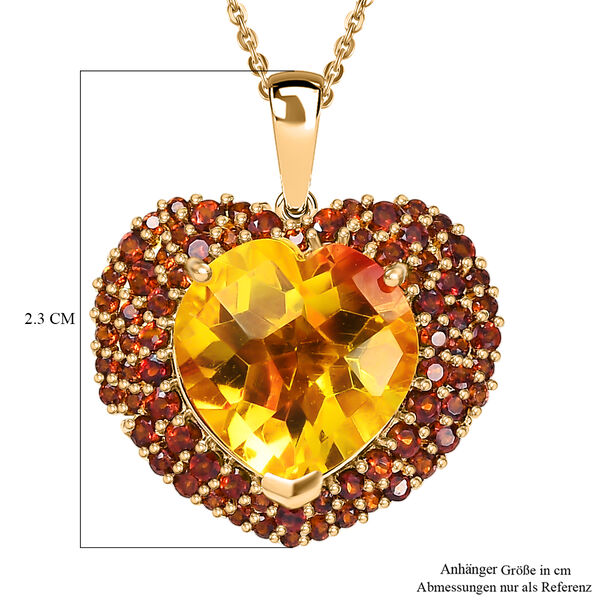 D'Joy Sphaleros Quarz, Mosambik Granat Schmuckset ca. 50 cm 925 Silber 750 Gelbgold Vermeil ca. 7,56 ct. image number 6