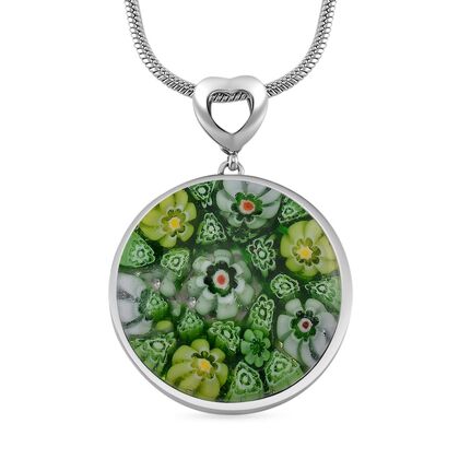 Murano-Stil Glas Schmuckset Reiner Edelstahl