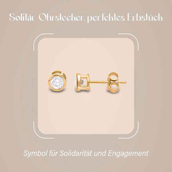 IGI zertifizierte VS Diamant Ohrringe in 585 Gold - 0,50 ct. image number 2