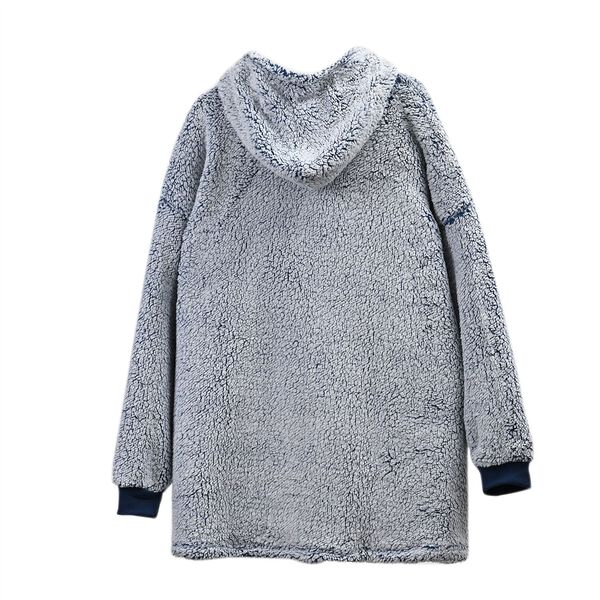 Kuscheliger Sherpa-Hoodie, Einheitsgr&ouml;&szlig;e, dunkelblau image number 2