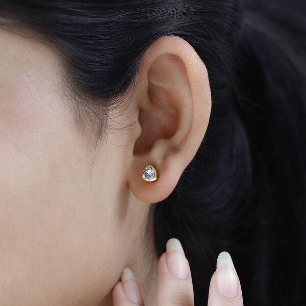 Tansanit Ohrringe - 0,56 ct. image number 2