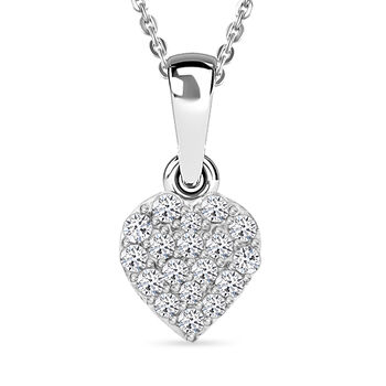 LUXURIANT DIAMOND - Lab Grown Diamant SI-GH Schmuckset ca. 50 cm 925 Silber Rhodiniert ca. 0,15 ct.