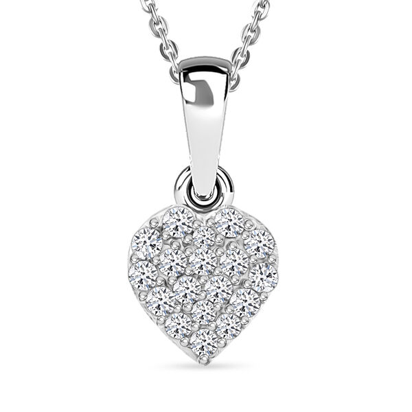 LUXURIANT DIAMOND - Lab Grown Diamant SI-GH Schmuckset ca. 50 cm 925 Silber Rhodiniert ca. 0,15 ct.