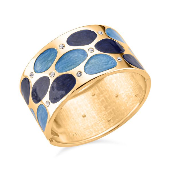 Weißer Kristall Armreif ca. 17 cm emailliert image number 3