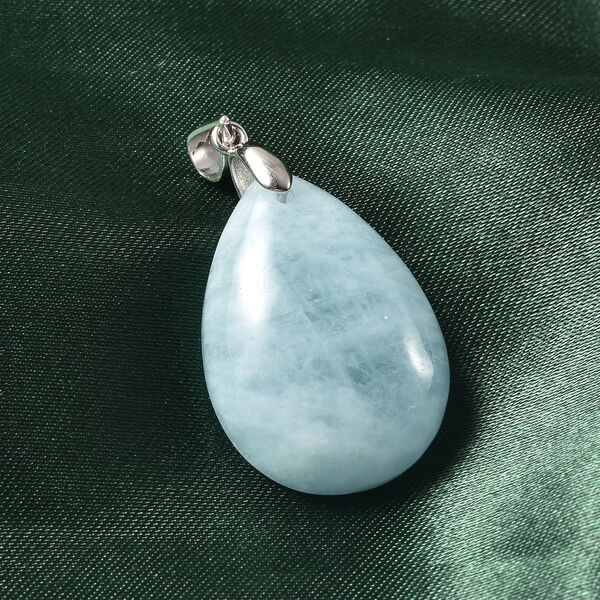 Aquamarin-Anh&auml;nger, 925 Silber Rhodium-&Uuml;berlagerung ca. 25,00 ct image number 2