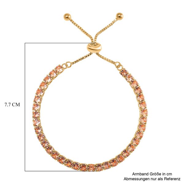 Flexibles Champagner Zirkonia-Armband image number 4