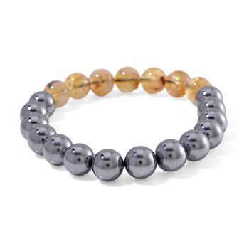 Flexibles Terahertz und Citrin Armband - 140 ct.