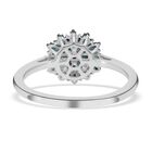 Blauer Diamant-Ring, 925 Silber platiniert  ca. 0,50 ct image number 4