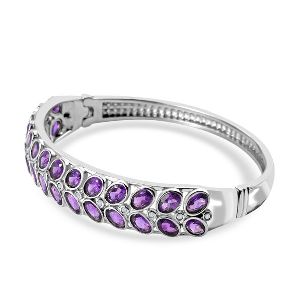 Afrikanischer Amethyst und Zirkon-Armreif, 19 cm - 12,20 ct. image number 4