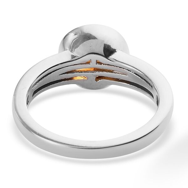 Madira Citrin Solit&auml;r Ring 925 Silber Platin-&Uuml;berzug image number 5