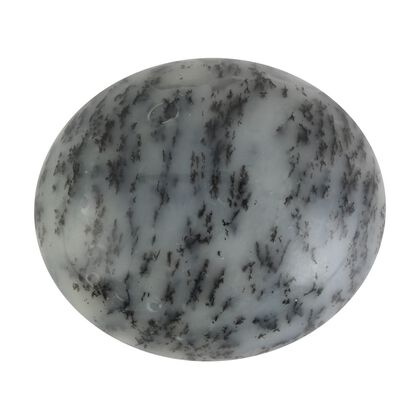 Wei&szlig;er Achat mit Dendrit Handschmeichler - S, ca. 375 cts.