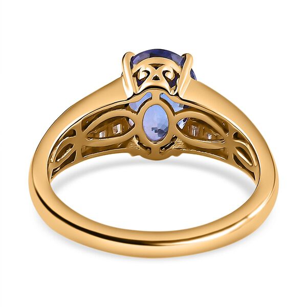 AAA Tansanit und Diamant Ring - 2,18 ct. image number 6