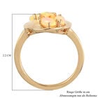 Natürlicher, äthiopischer Opal-Ring, 925 Silber Gelbgold Vermeil  ca. 0,87 ct image number 6