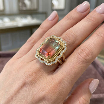 Kristall, Wei&szlig;er Zirkonia Ring, 316L Edelstahl vergoldet, (Gr&ouml;&szlig;e 17.00), goldfarben