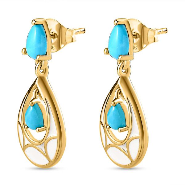 Nat&uuml;rliche Sleeping Beauty T&uuml;rkis-Ohrringe - 1,02 ct. image number 4