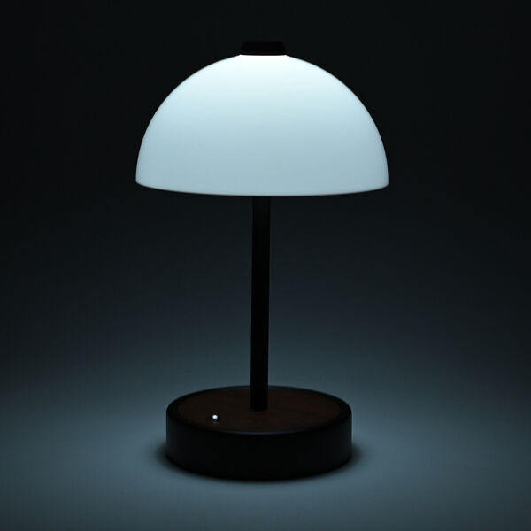 LIVEMORE Designer-Stil Tischlampe im Kuppeldesign mit Touch-Steuerung, 16x16x26,5cm, Schwarz image number 4