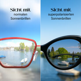Sole und Luce - Swiss Eyewear - G. Kelly Ultra-polarisierte Sonnenbrille UV400, Schwarz