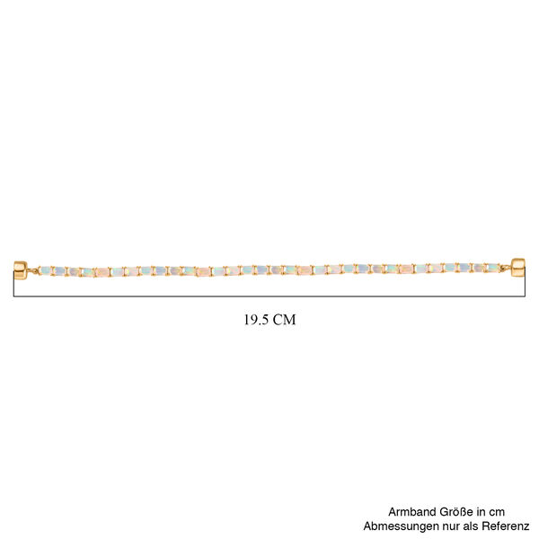 D'Joy AA Natürlicher, äthiopischer Welo Opal Armband ca. 19 cm 925 Silber 750 Gelbgold Vermeil ca. 6,11 ct. image number 4