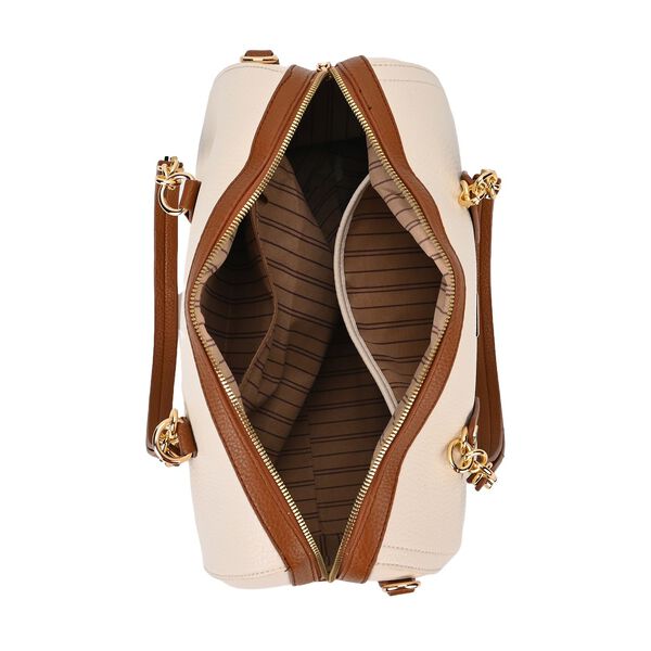 SATCHEL Moderne Handtasche mit Crossbody Gurt, 34x11x22 cm, weiß image number 7