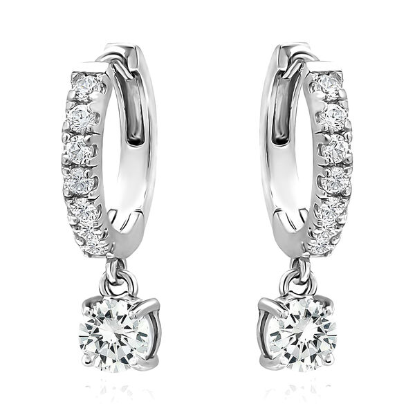 AAA Zirkonia Ohrringe, Messing rhodiniert