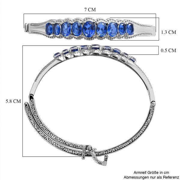 Ceylonfarbener Triplett Quarz-Armreif, 19cm - 6,74 ct. image number 6