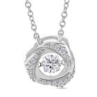 D'Joy GRA zertifiziert Moissanit Halskette ca. 45 cm 925 Silber rhodiniert ca. 0.51 ct