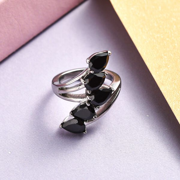 Schwarzer Spinell Ring  (Größe 16.00) ca. 4,09 ct image number 2