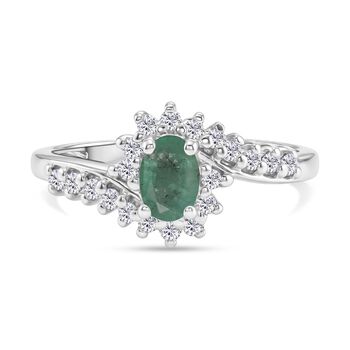 D'Joy Socoto Smaragd und Zirkon Ring - 1 ct.
