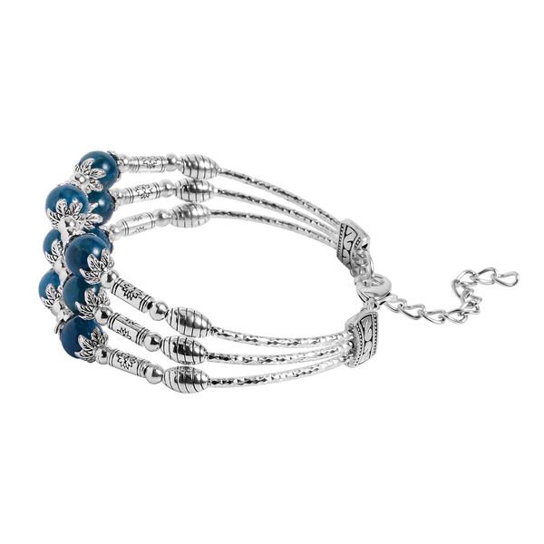 Blaues Apatit-Armband, 18+5 cm - 68.50 ct image number 3