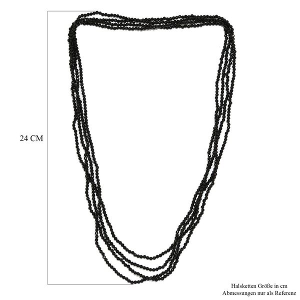 Mehrlagige Thai schwarze Spinell-Halskette image number 7