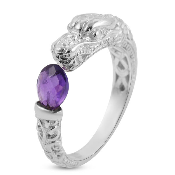 Royal Bali Kollektion - afrikanischer Amethyst-Ring, 925 Silber  ca. 1,30 ct image number 3